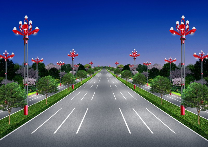 道路夜景路燈（dēng）